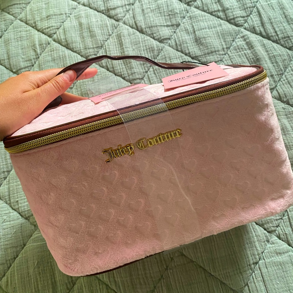 Juicy Couture Pink Heart Large Cosmetic Bag